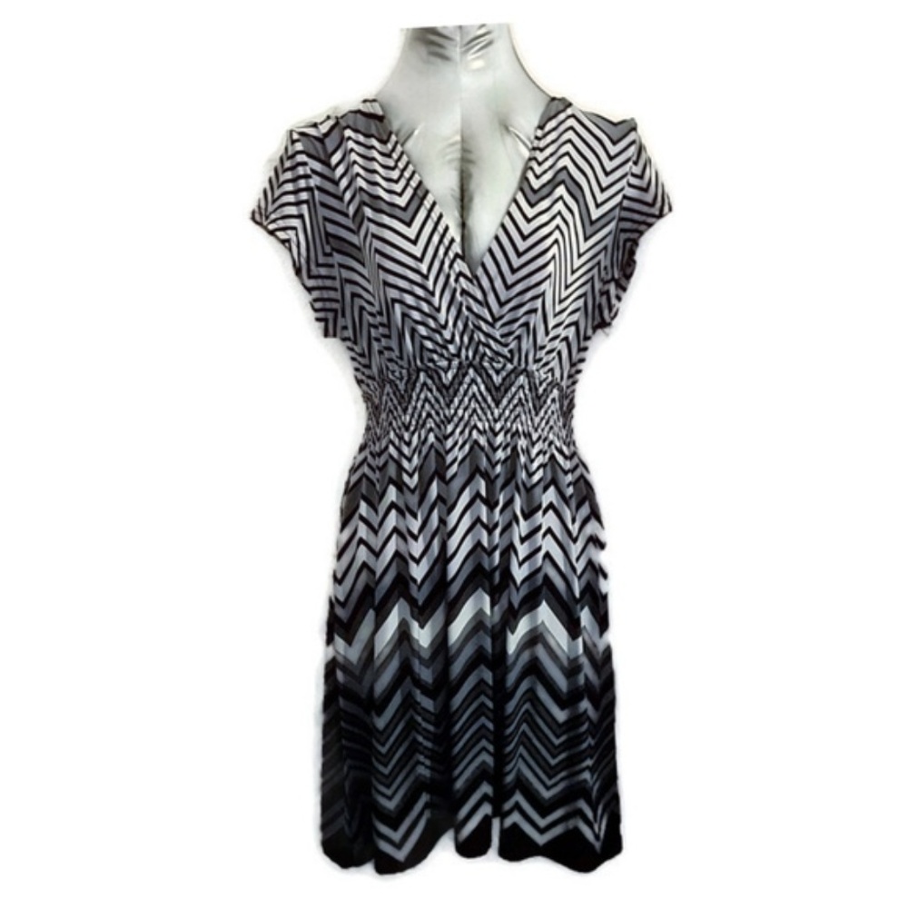 Black&White Cinched Aline Dress by Christinalove